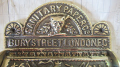 Original Antique Brass Toilet Roll / Paper Holder - Bury Street London