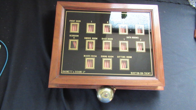 Antique Victorian 13 Room Butler's / Servant's Indicator Signal Box & Bell - Burton on Trent Staffordshire