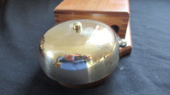 Very Large Restored Brass and Wood Electric Door Bell - 8 Volts