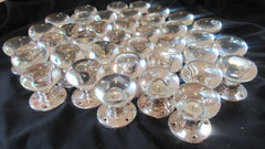 Pair Vintage Globe Glass & Chrome Door Knobs - 19 pairs available