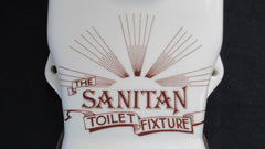 Art Deco Style Sanitan Ceramic Toilet Roll / Paper Holder