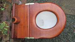 DRAFT King George V Antique Mahogany High Level Throne Toilet Seat - Fit for a King