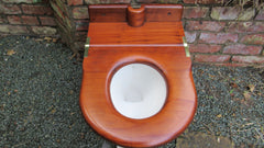 DRAFT King George V Antique Mahogany High Level Throne Toilet Seat - Fit for a King