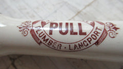Antique Porcelain High Level Advertising Toilet Pull - Lenthall Plumbers Langport