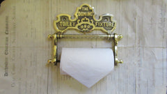 Solid Brass Antique Toilet Roll / Paper Holder 'The Domino'
