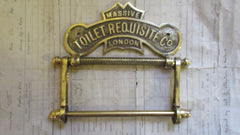 Solid Brass Antique Toilet Roll / Paper Holder 'Requisite'