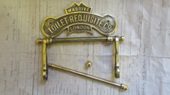 Solid Brass Antique Toilet Roll / Paper Holder 'Requisite'