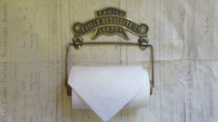 Brass Antique Toilet Roll / Paper Holder 'Requisite London'