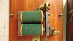 Restored Art Deco Wood, Brass & Steel Electric Doorbell - Wilson Manchester 4-6v