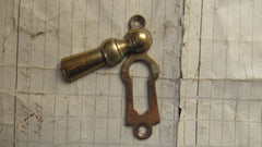 Antique Brass Door Escutcheon keyhole cover