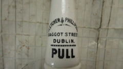 Antique Advertising High Level Toilet Cistern Pull - Fletcher & Phillipson DUBLIN IRELAND