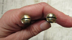 Pair Small Antique Brass Toilet Seat Fixing Nuts and Bolts