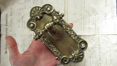 Ornate Scroll Brass Mechanical Door Bell Pull