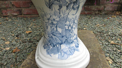 "The Villa" - Blue and White Victorian High Level Toilet