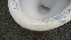 "The Villa" - Blue and White Victorian High Level Toilet