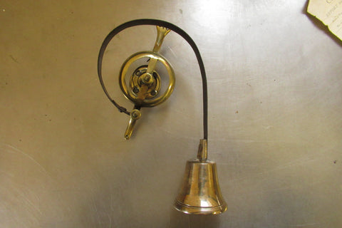 Antique Servants / Butler / Maids Mechanical Brass Door Bell - Small