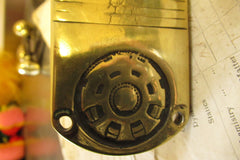Arts & Crafts Brass Mechanical Door Bell Pull