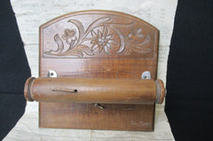 Antique Swiss Music Box Toilet Roll Holder. Musical Toilet Paper Dispenser