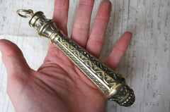 Antique Ornate Brass High Level Toilet Cistern Chain Pull