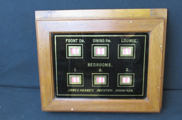 Antique Victorian 6 Room Butler's / Servant's Indicator Signal Box & Bell - James Heaney Prenton