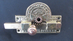 Antique Thomas Crapper Ashwell's Brass Privacy Bathroom Lock - Vacant/Engaged
