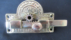Antique Thomas Crapper Ashwell's Brass Privacy Bathroom Lock - Vacant/Engaged
