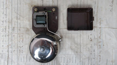 Small Vintage Boxed Cera Bakelite & Steel Electric Doorbell - 110v
