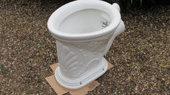 "The OENEAS Washdown Closet - Raised Relief Patterned Victorian High Level Throne Toilet 1892