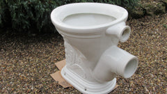 "The OENEAS Washdown Closet - Raised Relief Patterned Victorian High Level Throne Toilet 1892
