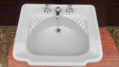 Vintage 1956 Art Deco Standard Sink & Pedestal - Grey/Lilac