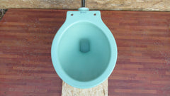 Vintage 1950s Mint Green Art Deco High Level Toilet Set - Cistern & Pipe