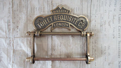 Brass Toilet Roll / Paper Holder 'Massive Requisite' - London