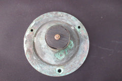 Very Grand Antique Brass Electric Door Bell Push - 6"