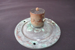 Very Grand Antique Brass Electric Door Bell Push - 6"