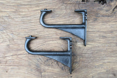 7 1/2" Dauntless Reclaimed & Restored Industrial Cast Iron Sink Brackets