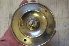 Antique Brass & China Electric Door Bell Push - 3.5"