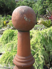 Pair Antique Architectural Roof Ridge Ball Finials