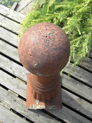 Pair Antique Architectural Roof Ridge Ball Finials