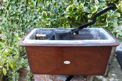 Vintage Restored High Level Japkap Toilet Cistern in Mahogany