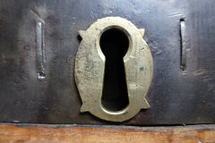 Large Gothic Wood Cast iron Church or Castle Rim Lock with Key and Keep