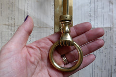 Unusual Brass Fist Mechanical Door Bell Pull