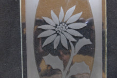 Vintage Flower Etched Glass Door Finger Plate (10 Available)