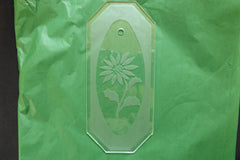Vintage Flower Etched Glass Door Finger Plate (10 Available)