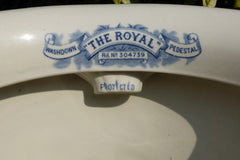 "The Royal Washdown Closet, Rd No. 304739" - Raised Relief Patterned Victorian High Level Throne Toilet 1897