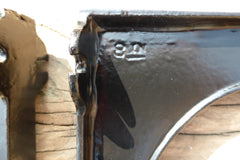 8" Reclaimed Black Industrial Cast Iron Shelf Wall Brackets