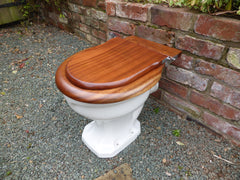Mahogany High Level Toilet Seat + Lid Professionally Restored