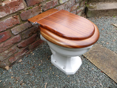 Mahogany High Level Toilet Seat + Lid Professionally Restored