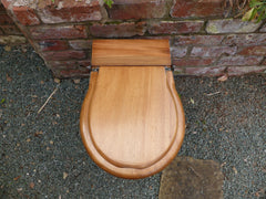 Antique Wooden High Level Toilet Seat + Lid Professionally Restored