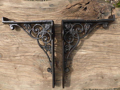 9 1/2" Reclaimed High Level Cast Iron Toilet Cistern Brackets