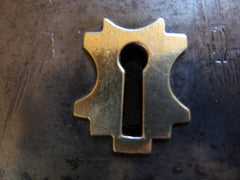 7" x 5" Victorian Cast Iron Door Rim Lock, Key & Keep